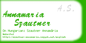annamaria szautner business card