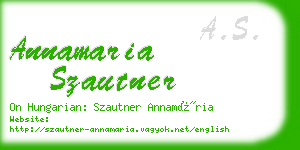 annamaria szautner business card